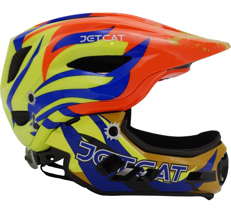 Шлем FullFace - Raptor SE (orange/yellow/blue) -  JetCat