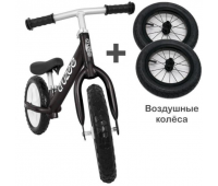 Cruzee UltraLite Balance Bike (Black) + Air Wheels