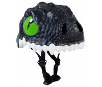 Шлем детский Black Dragon Crazy Safety 2017 (чёрный дракон-динозавр)